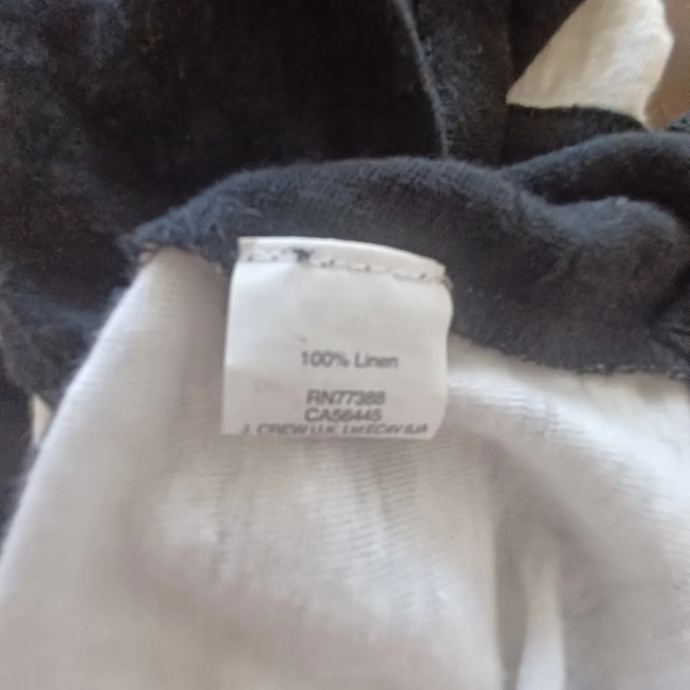 J. Crew women's shirt Top Linen Casual S M Black